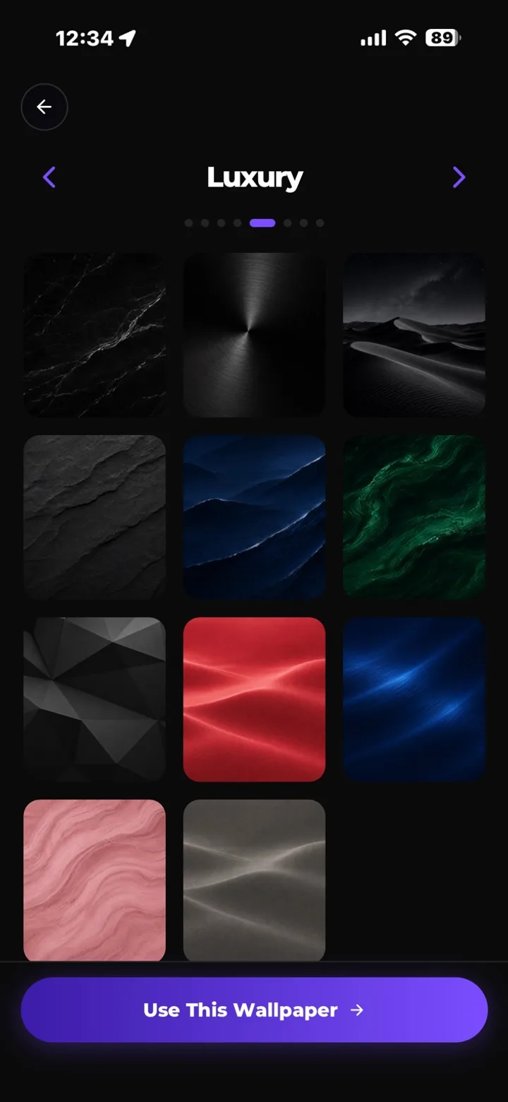 Orevalis Luxury wallpaper collection — dark textures and metallics